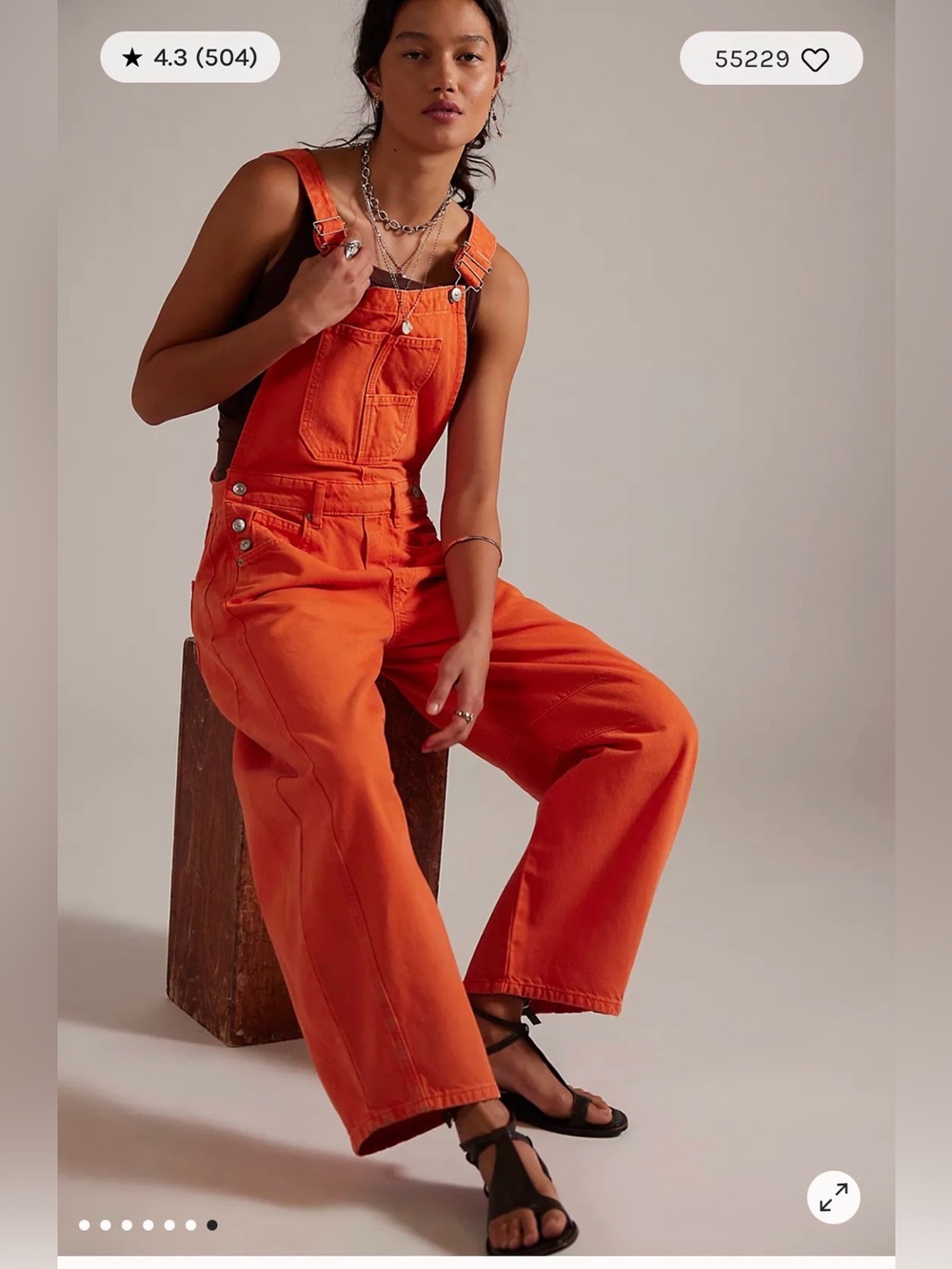 Free People We The Free Good Luck Barrel Overalls. NWT. Spicy